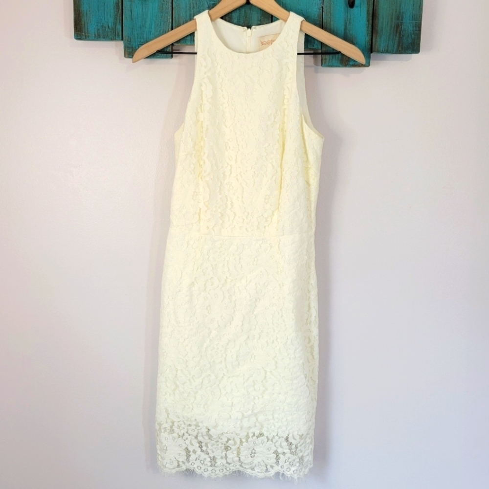 Keepsake The Label ivory lace bodycon sleeveless dress